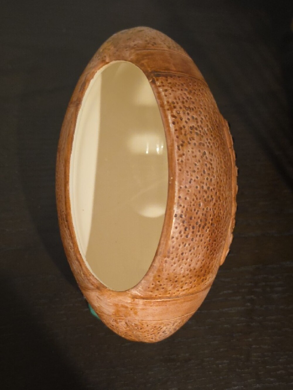 Vintage ceramic football planter - Picture 5 of 11